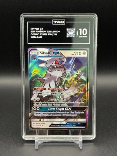 Pokémon Silvally GX 184/236 Sm-Cosmic Eclipse TAG 10 GEM Ranked #1