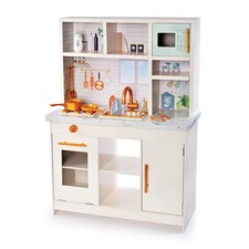 Jakks Pacific Inc Wooden Kitchen Play Set with Microwave, Oven, Stovetop Ages 3 