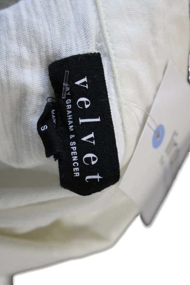 Polo de terciopelo para hombre con cuello manga corta blanco 100 % algodón talla S Foto 4 de 4