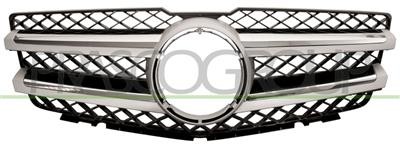 Grille centrale noire et chromée pour Mercedes GLK X204 phase 1