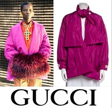 New Gucci 2019 Barbie Pink Puffer Jacket Tie 2pc Set 38 40 42 2 4 6 8 Coat OSFM
