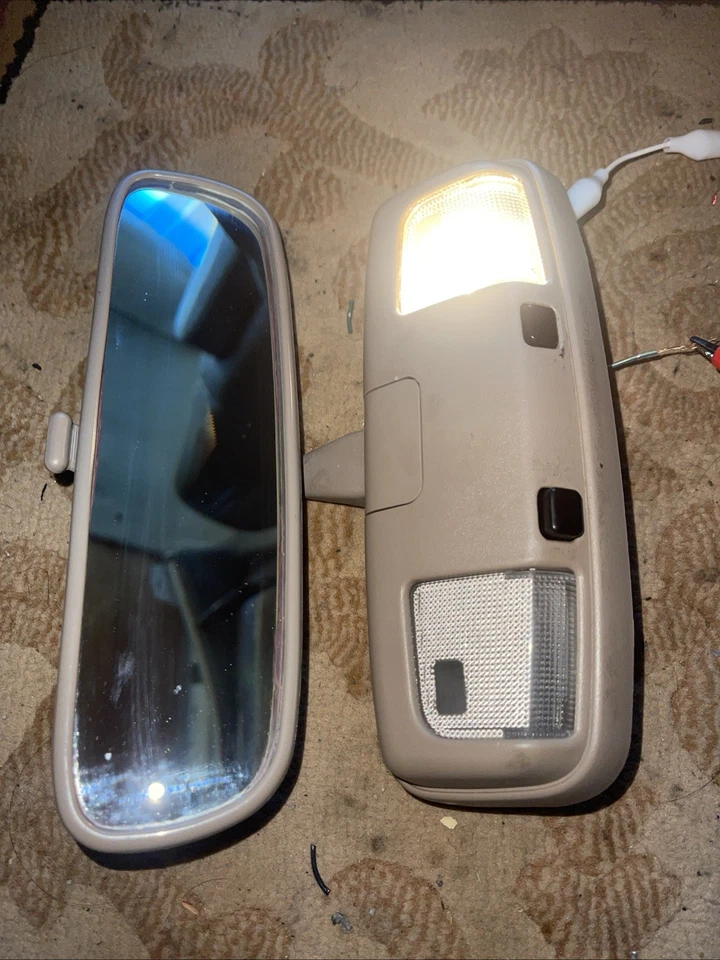 90-02 TOYOTA TACOMA 4runner INTERIOR ESPEJO RETROVISOR MAPA MARRÓN OEM Foto 3 de 4