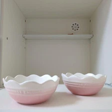 Le Creuset Frill Bowl Flower Bowl  14cm Set of 2 No Box