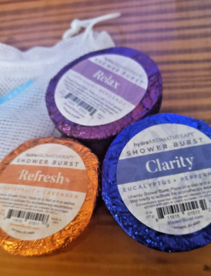 hydraAROMATHERAPY Shower Burst Lot Of 3  Hydra  clarity. refresh
