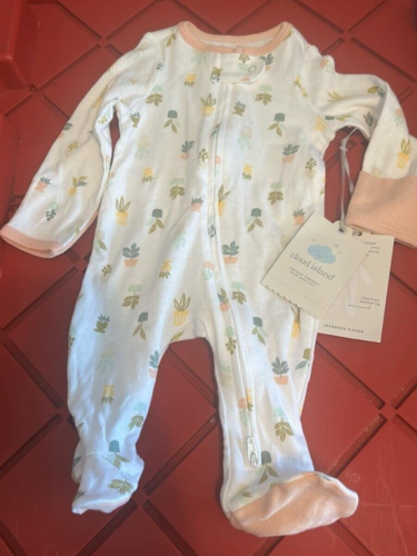 NWT Cloud Island 1-piece Floral Cotton Sleeper size Newborn