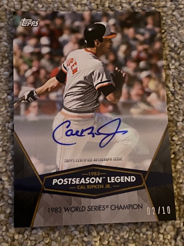 CAL RIPKEN Jr 2017 TOPPS POSTSEASON LEGEND AUTO AUTOGRAPH 2/10 None on eBay 7/10