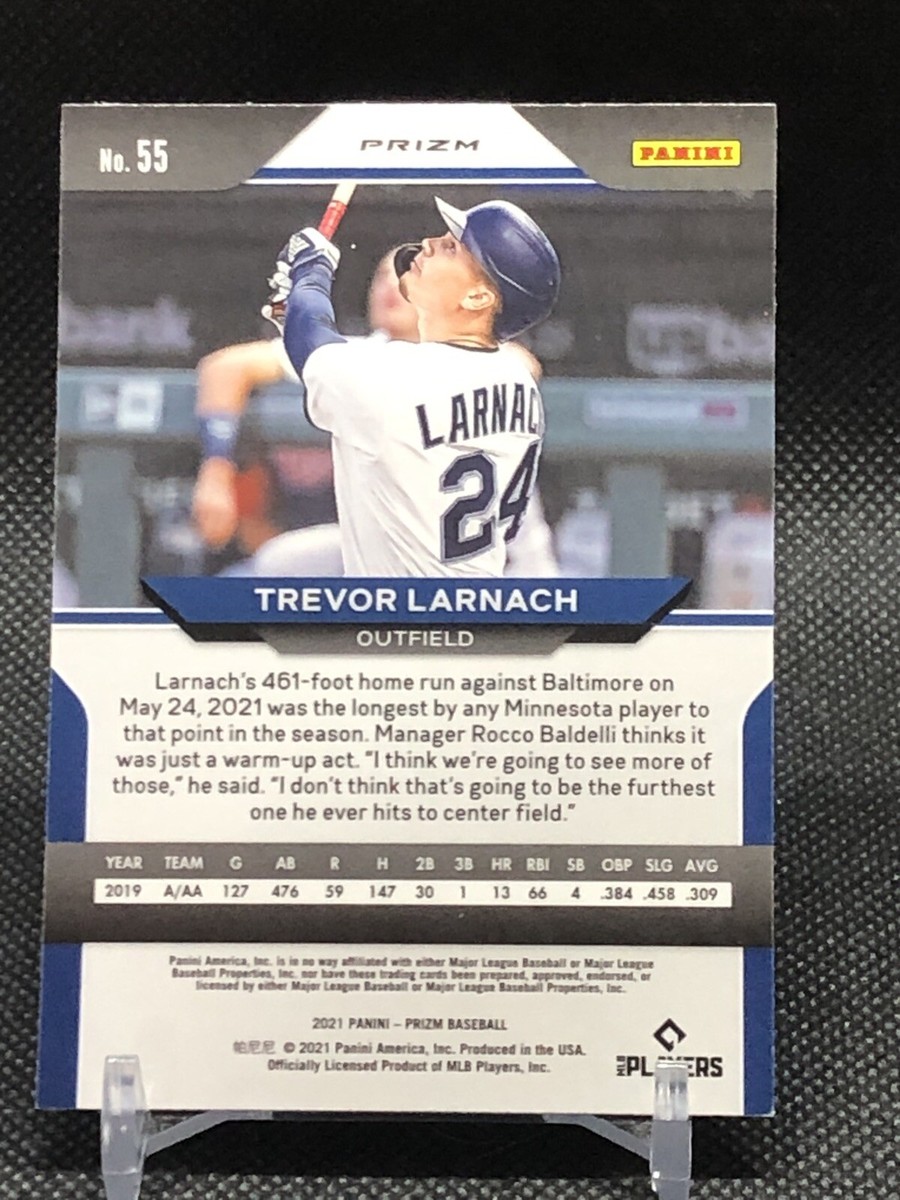 Trevor Larnach 2021 Panini PRIZM #55 WHITE WAVE REFRACTOR SP