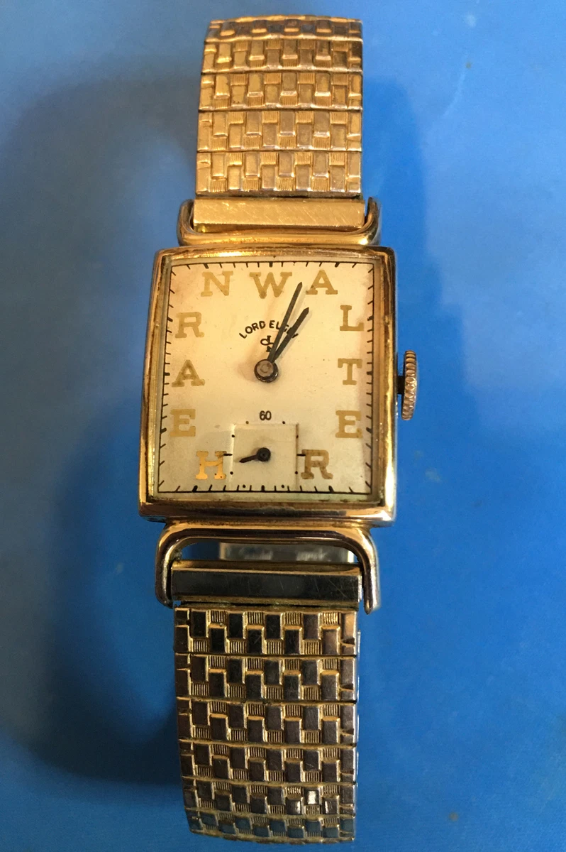 Vintage LORD ELGIN Famous Walter Hearn 14K GF 21 jewel grade 559