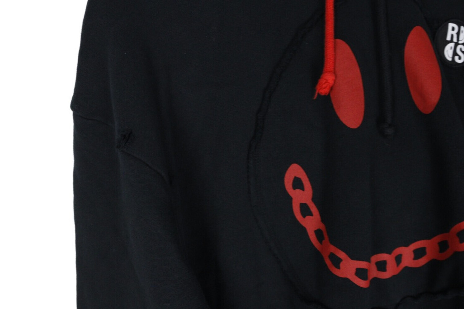 Raf Simons x Smiley Destroyed Oversized Hoodie