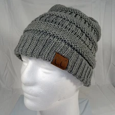 Hot item! CC Beanie New Women's Knit Slouchy Thick Cap Hat Unisex Solid Color