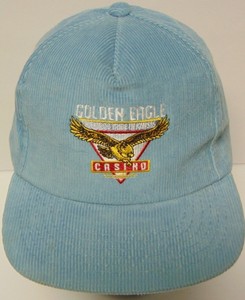 Details About Vtg 1980s Golden Eagle Casino Kickapoo Tribe Kansas Snapback Hat Corduroy Cap