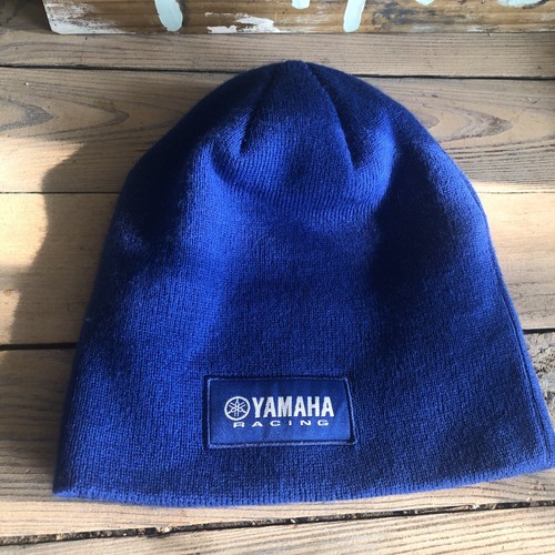 GENUINE YAMAHA ADULT MENS WOMENS BLUE PADDOCK ESSENTIALS LOGO KNIT BEANIE - Afbeelding 1 van 6
