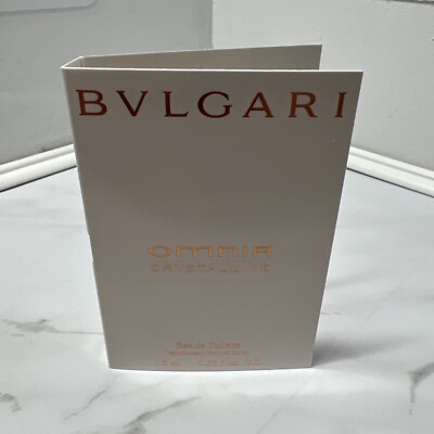 Bvlgari Omnia Crystalline 0.05 oz 1.5 ml EDT Spray Mini Travel Sample Perfume