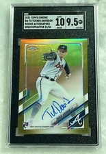 2021 Topps Chrome Tucker Davidson Gold /50 Rookie Auto Braves RC SGC 9.5