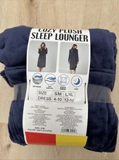 32 Degrees Heat Women's Cozy Plush Navy Sleep Lounger Size S/M Small Medium