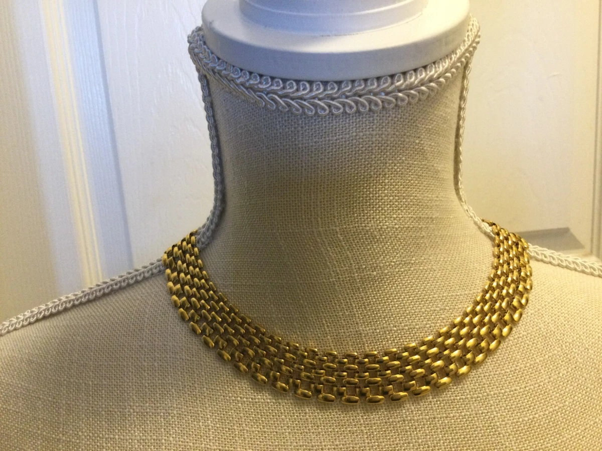 VINTAGE NAPIER CHAIN LINK NECKLACE GOLD TONE 16” LONG | eBay