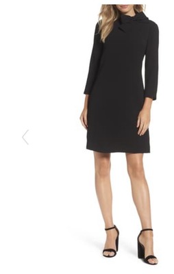 Wholesale Bow Neck Large Hem Fitted Little Black Dress LHA112848BA | Wholesale7.net