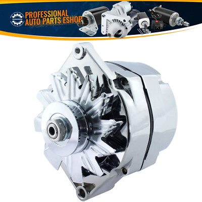 New Alternator Chrome 10SI 100 AMP ONE WIRE BBC SBC CHEVY High Output