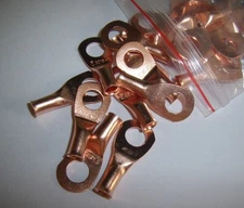 (4) Wire Ring Terminal Copper 8 AWG Gauge 5/16" Connectors Car Audio Terminals