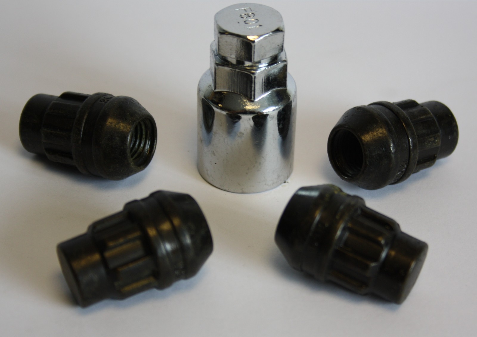 M12 X 1.5 BLACK ALLOY WHEEL LOCKING LOCK NUTS FIT TOYOTA ALTEZZA AURIS