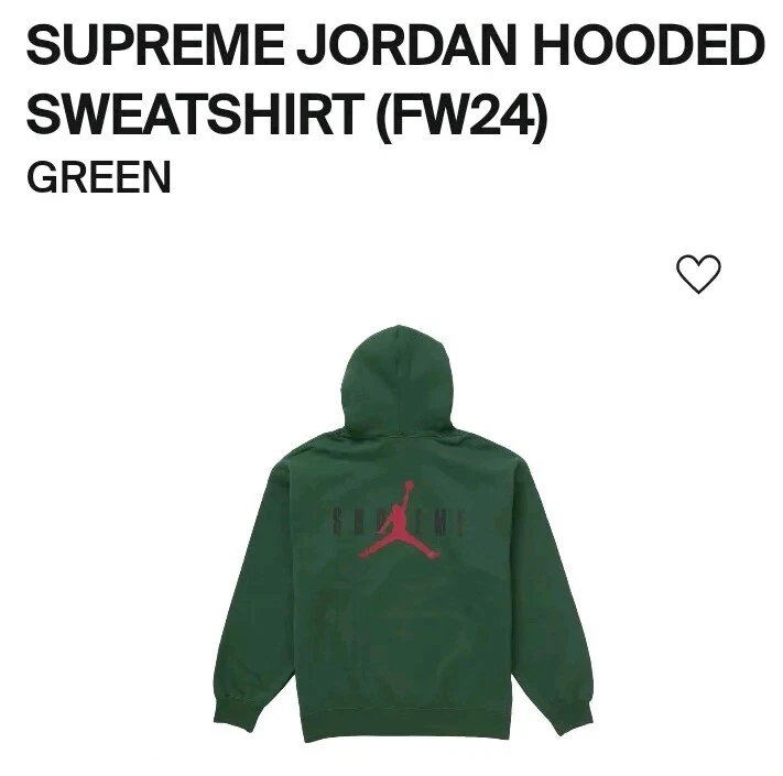 Taille M   Sweat à capuche Supreme x Jordan (vert) (FW24)