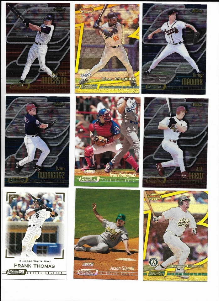 2001 Topps fusion PICK-A-CARD Bonds Maddux McGwire Jeter Chipper Ripken Mussina - Image 4 of 4