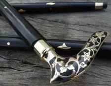 Derby Ergonomic Handle Designer Style Wooden Cane Antique Walking Stick