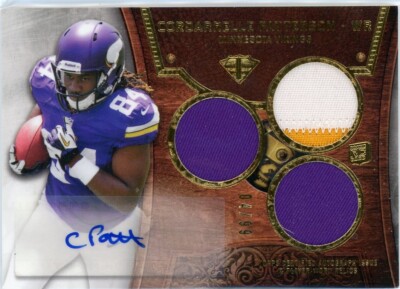 2013 Topps Triple Threads #128 Cordarrelle Patterson Tri-Patch Jersey Auto RC/99