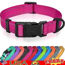 Reflective Adjustable Dog Collar Quick-Release Lightweight No-Choke Small Dogs
