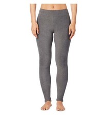 Cuddl Duds FleeceWear Cozy Comfort Stretch Fleece Leggings - Charcoal Heather S