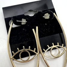 Evil Eye Hoop Golden Earrings Dangling