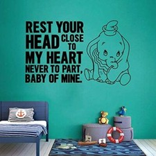 Never to Part Baby Babies Quote Vinyl Wall Art Sticker for Home Room Decals