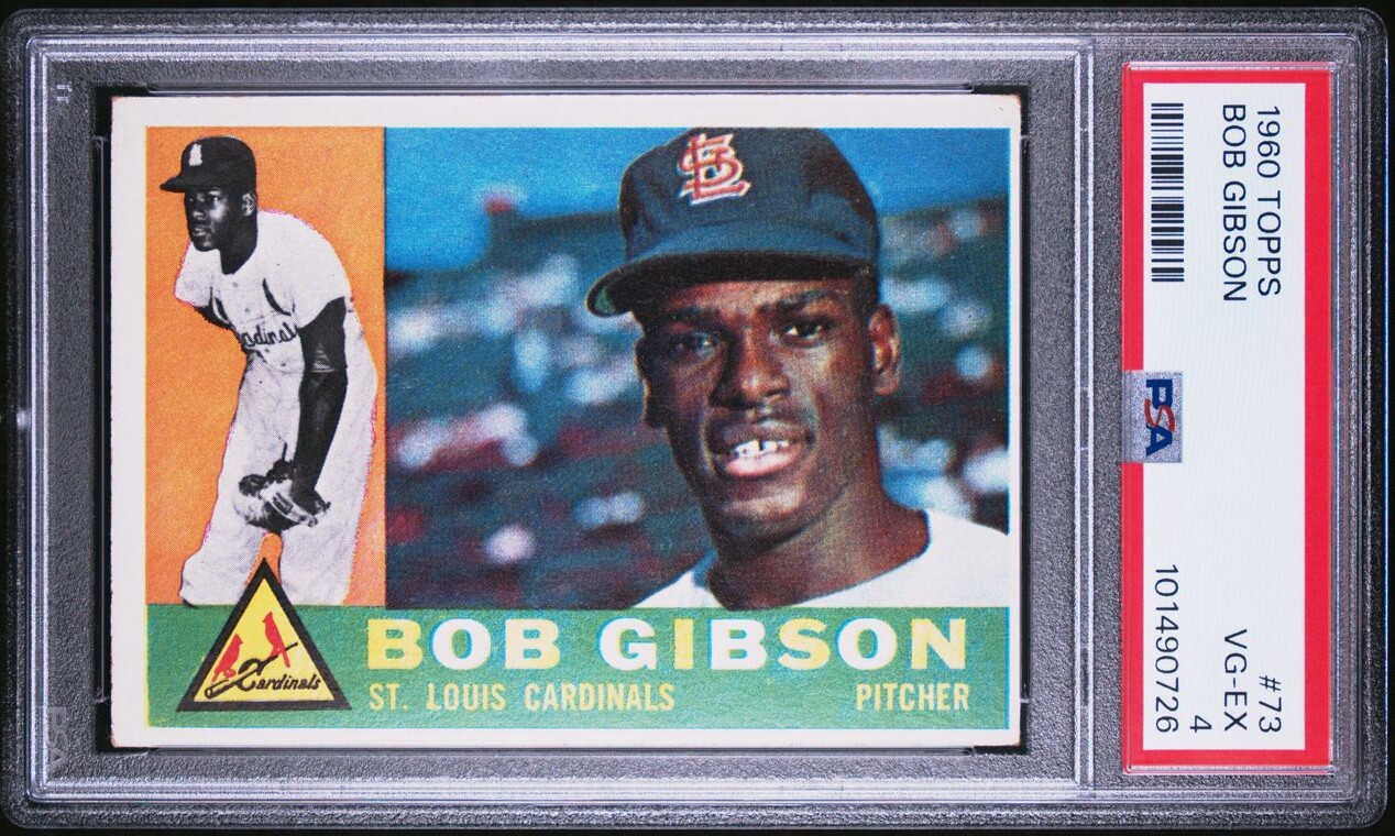 1960 TOPPS #73 BOB GIBSON CARDINALS HOF PSA 4