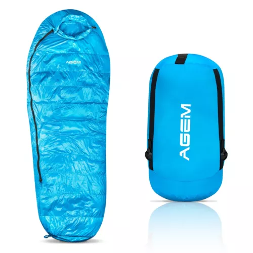 AGEM Daunenschlafsack 3 jahreszeiten Mammut Winter -5-5 Grad Schlafsack Sommer