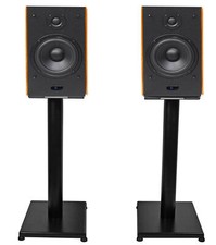  2 Rockville HD5 5" Powered Bookshelf Speakers Bluetooth Monitors w/21" Stands
