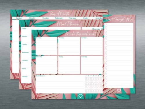Family Lifestyle Magnetic Planner Set - Week, Month, Meal & To Do List (Sun-Sat) - Picture 1 of 6