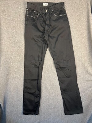 ICEBERG JEAN VINTAGE women studded jean size 30 black 5 pocket