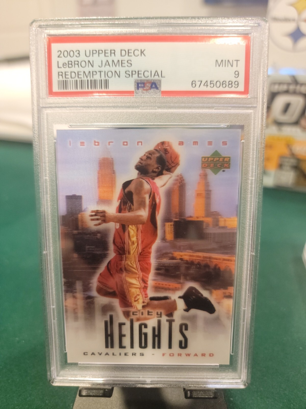 LeBRON JAMES 2003 Upper Deck Redemption Special City Heights RC PSA 9