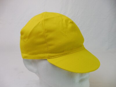 Plain Yellow Cotton Cycle Cap - Fahrradmütze L'eroica