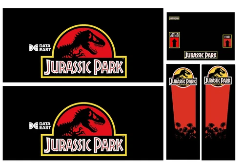 JURASSIC PARK Pinball Machine CABINET Decal Set