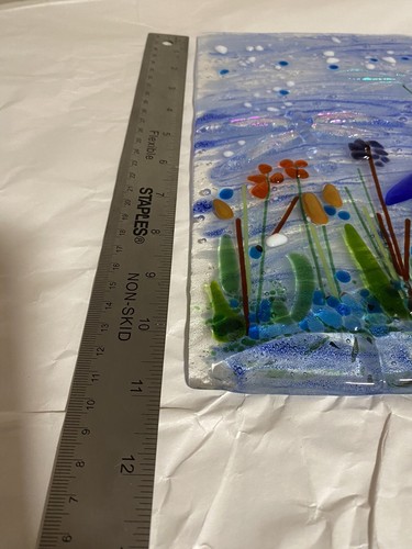 Fused Glass Decorative Art Piece/Plate. DragonFly motif, Excellent condition. - Picture 13 of 13