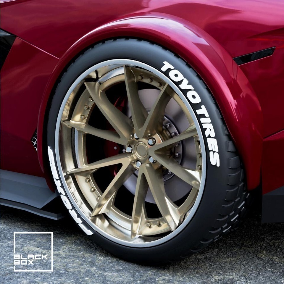 Unpainted Base Rims 1:25-1:24 Scale Resin S204 Style Rims and Tires With Brakes-Unpainted ...