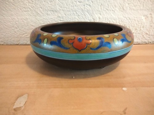 Rare Gouda bowl dutch folk art decor rhodian - 第 1/8 張圖片