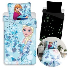 La Reine des neiges Frozen Linge de lit bleu phosphorescent 140x200 cm
