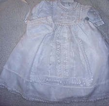 Baptismal Baptism Dress  Cap - White Taffeta/Chiffon  Lace Girl's size 3T NWT