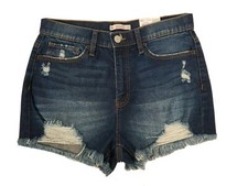 SO Curvy Mom Shorts High Rise Distressed Denim 2.5" Inseam Stretch Sz 5 9 NEW