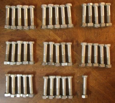 41 Midwest Fastener 7/16" x 2-1/2" Long Zinc Hex Bolt & Nuts Fine Thread Grade 5