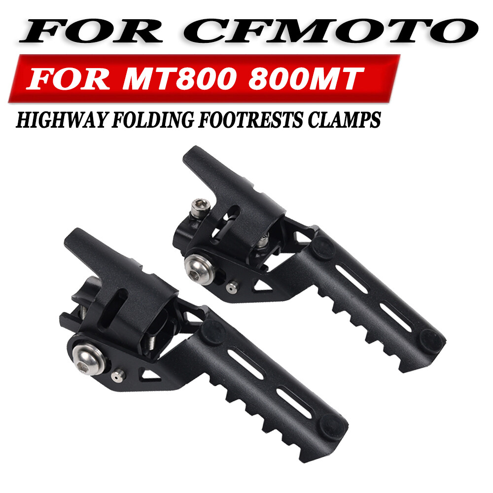 E-unitバレル Highway Front Foot Pegs Folding Footrests Clamps For CFMOTO