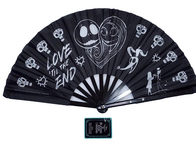 Disney Parks Jack Nightmare Before Christmas Folding Hand Fan Love 'til the End