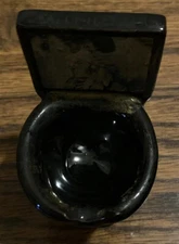 Ash Toilet Cigarette Ashtray  in Bowl One Slot For Cigarette Native American Vtg